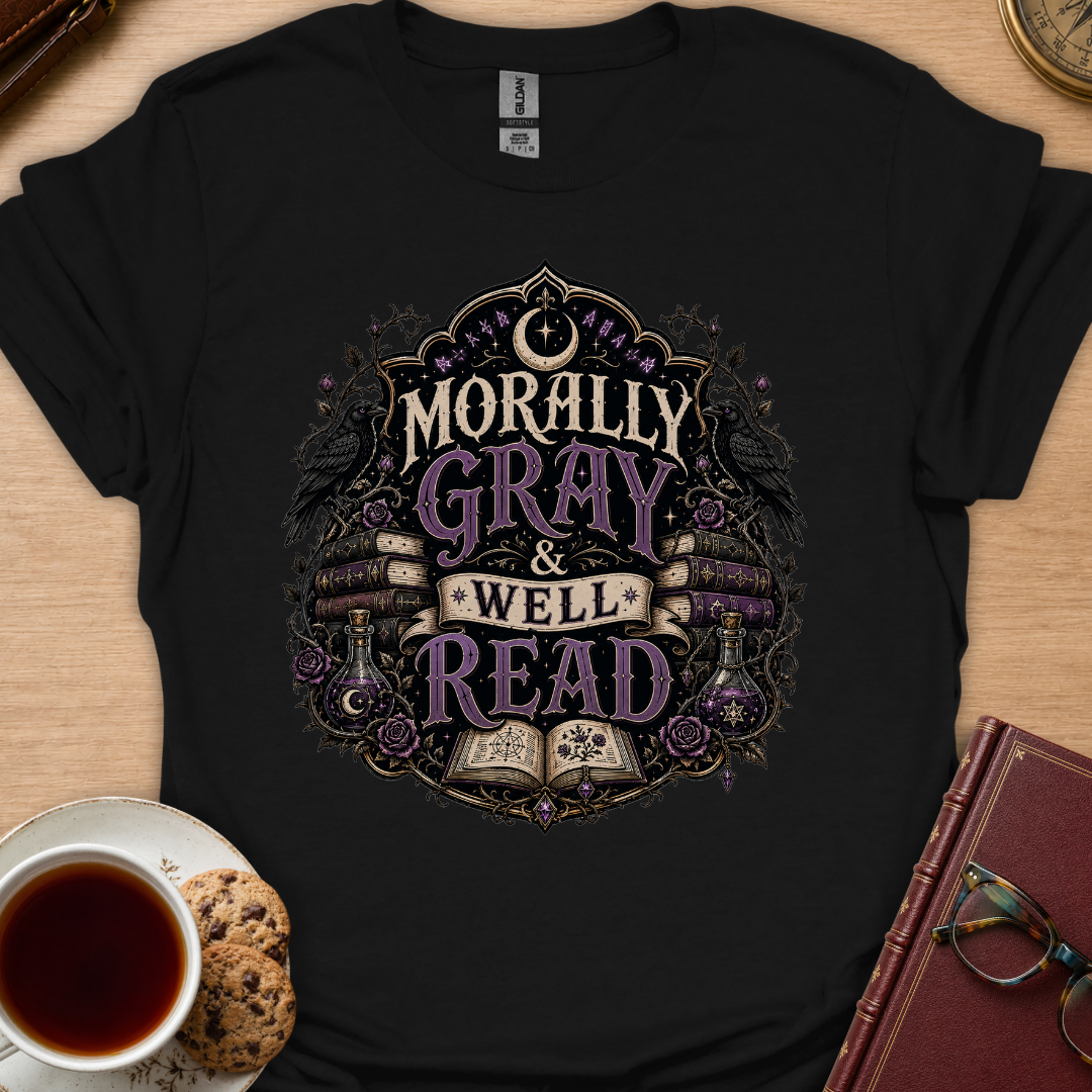 Gray Well Read T-Shirt