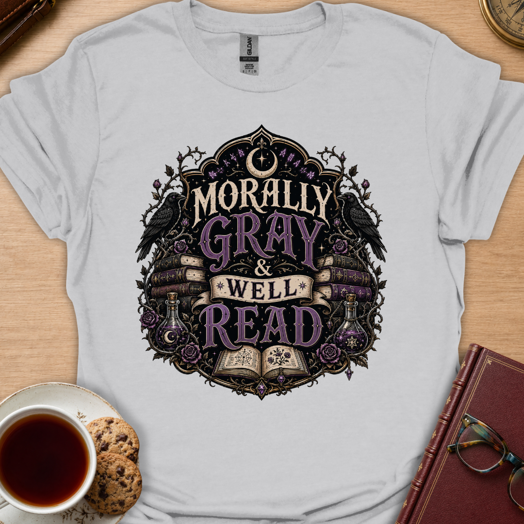Gray Well Read T-Shirt