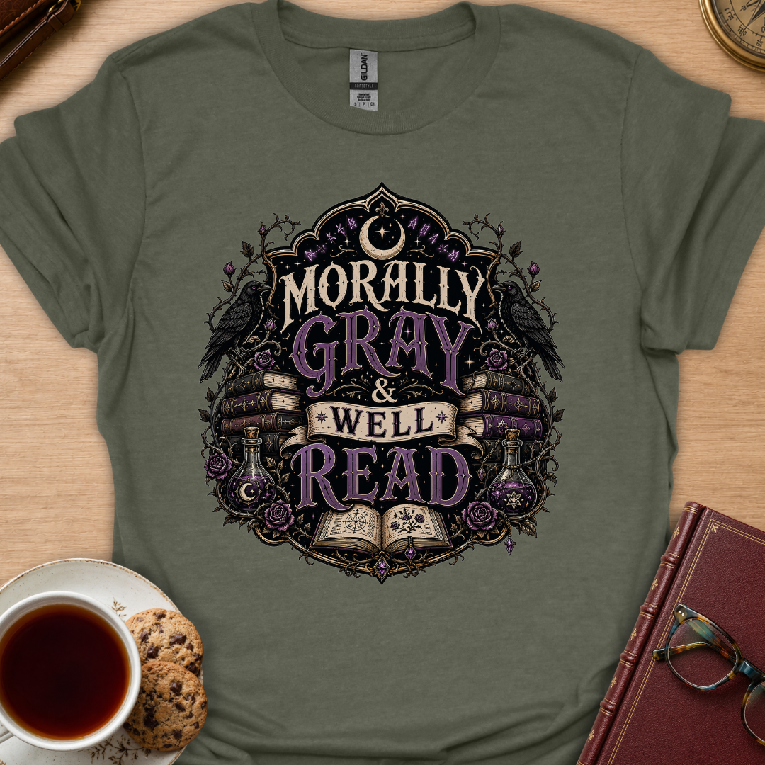 Gray Well Read T-Shirt