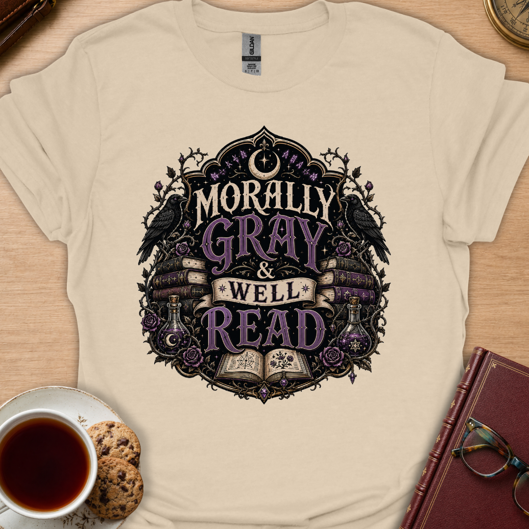 Gray Well Read T-Shirt
