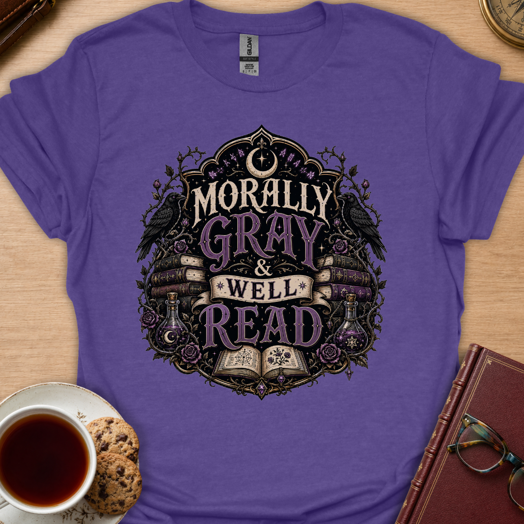 Gray Well Read T-Shirt