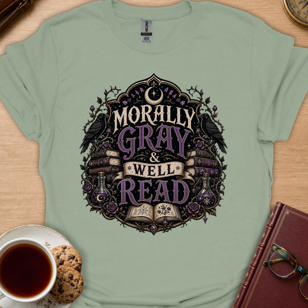 Gray Well Read T-Shirt