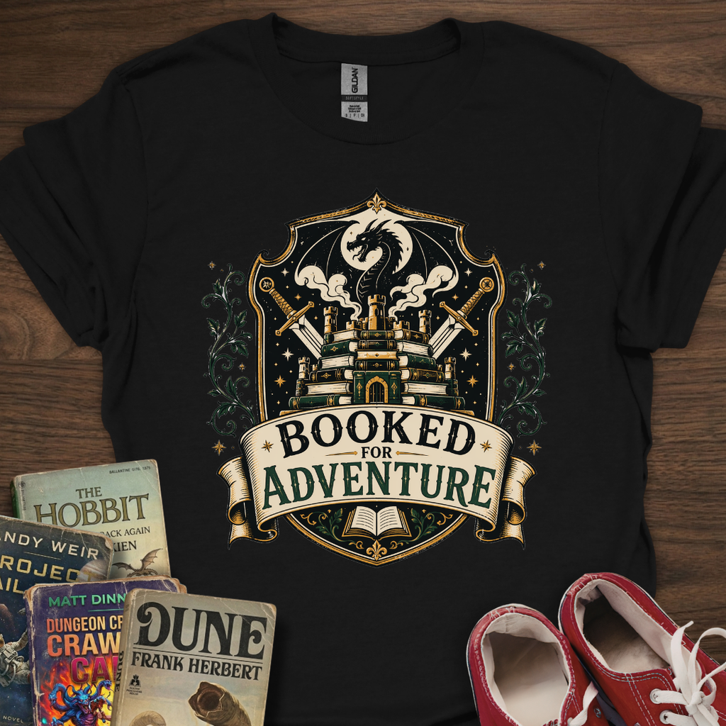 Booked For Adventure Crest T-Shirt