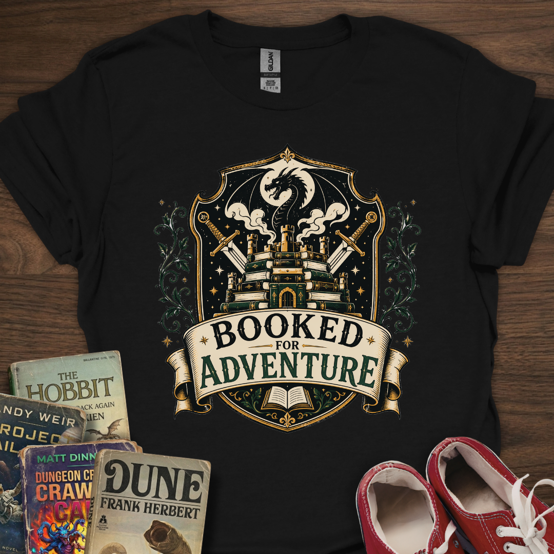 Booked For Adventure Crest T-Shirt