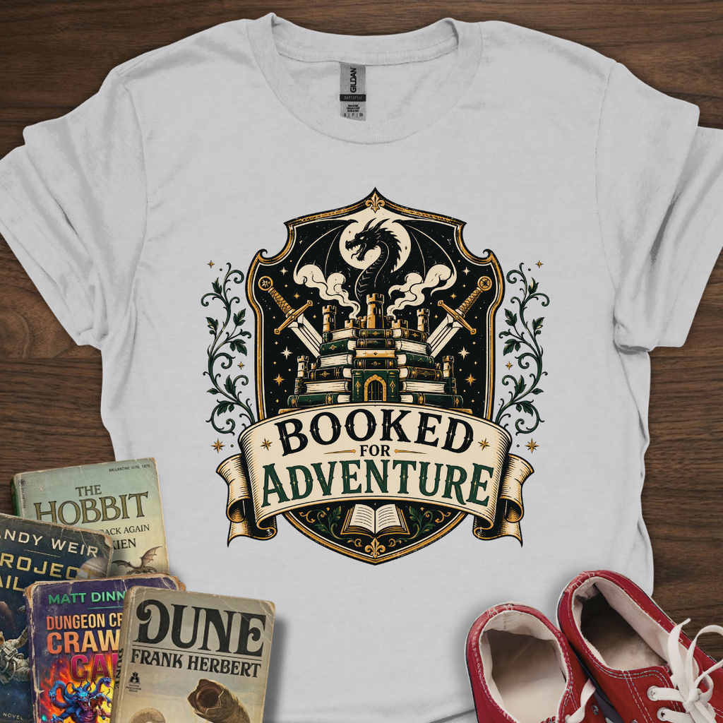 Booked For Adventure Crest T-Shirt