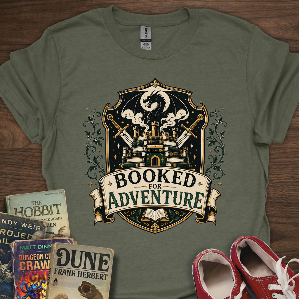 Booked For Adventure Crest T-Shirt