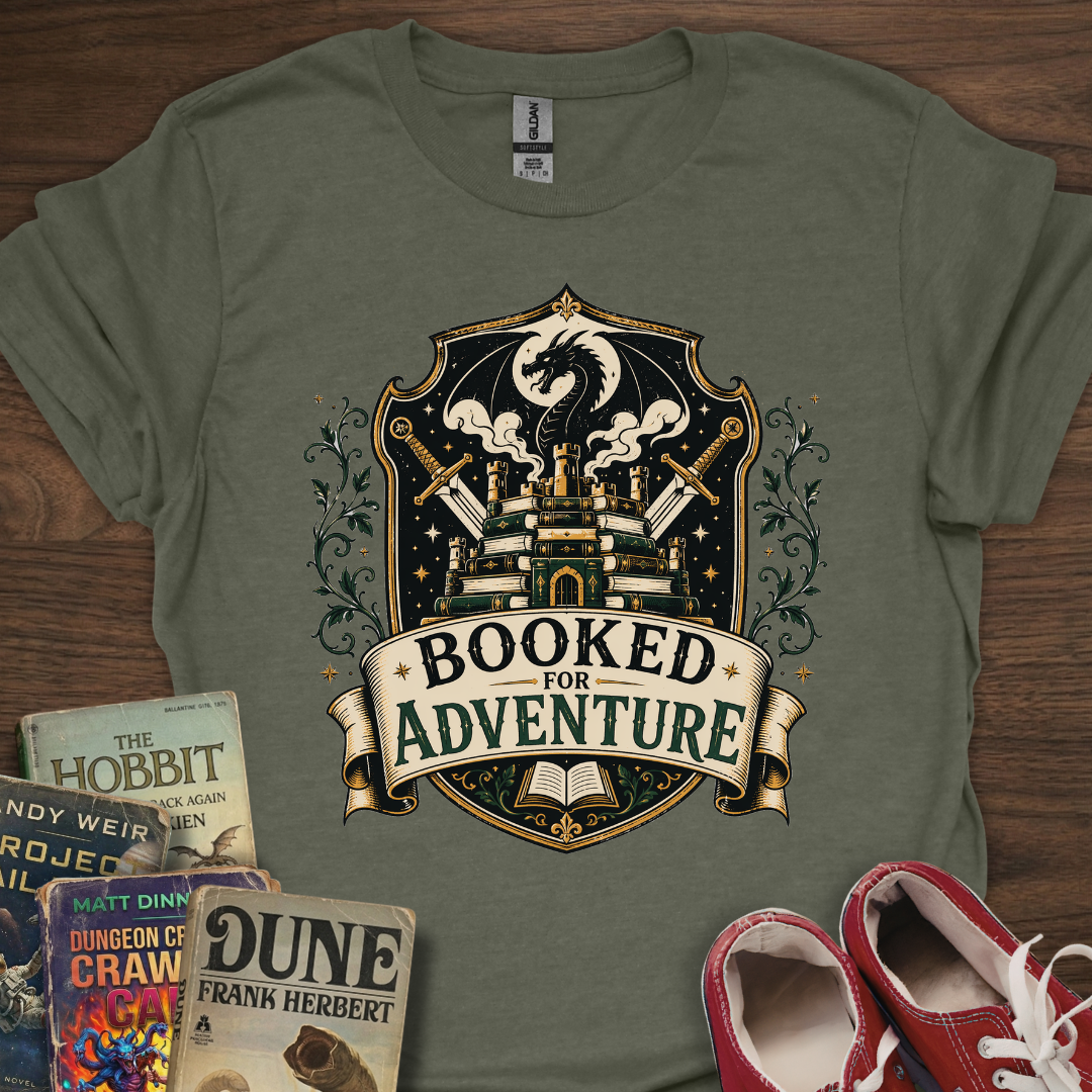 Booked For Adventure Crest T-Shirt