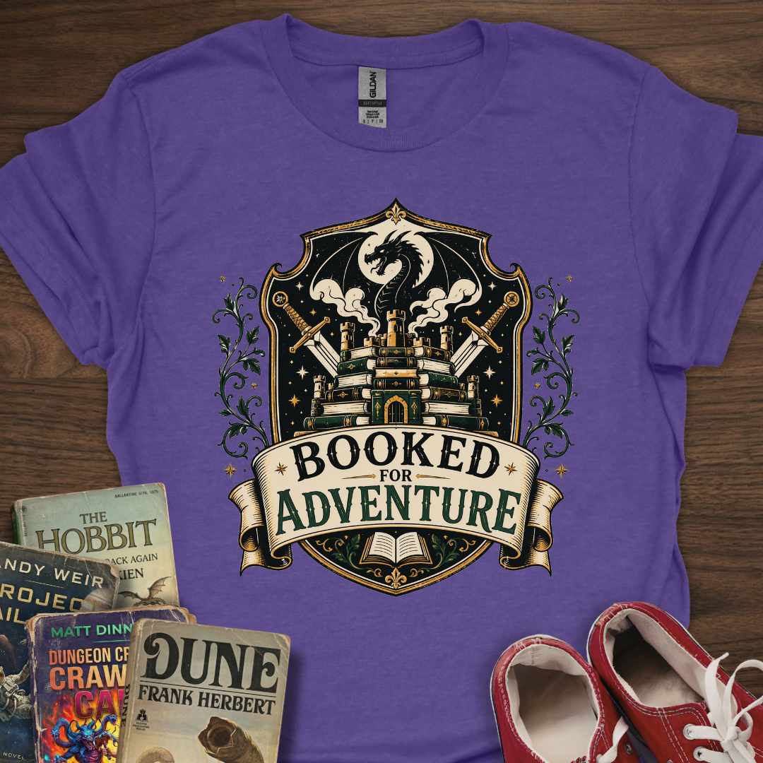 Booked For Adventure Crest T-Shirt