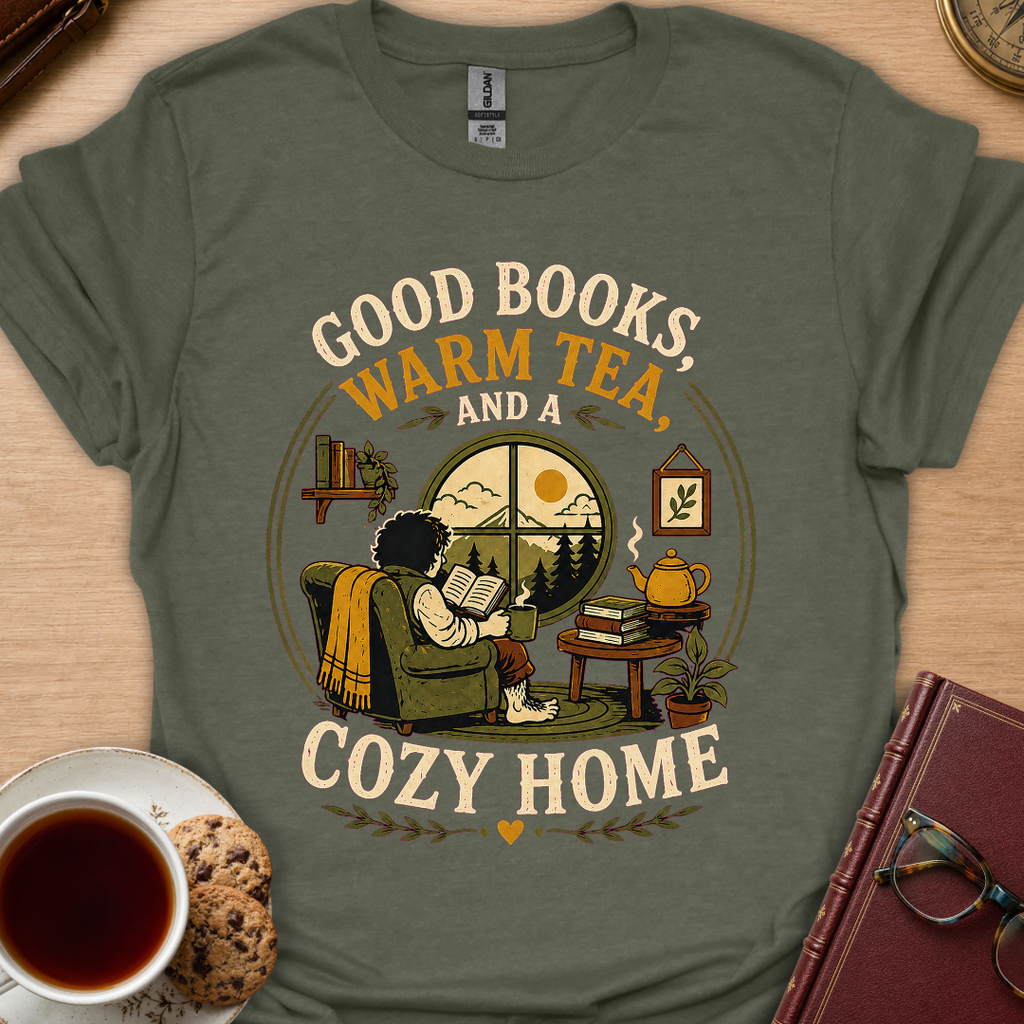 Good Books Cozy Home T-Shirt