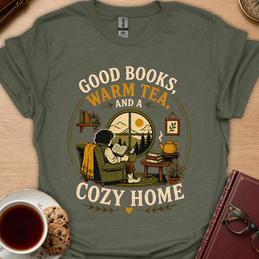 Good Books Cozy Home T-Shirt