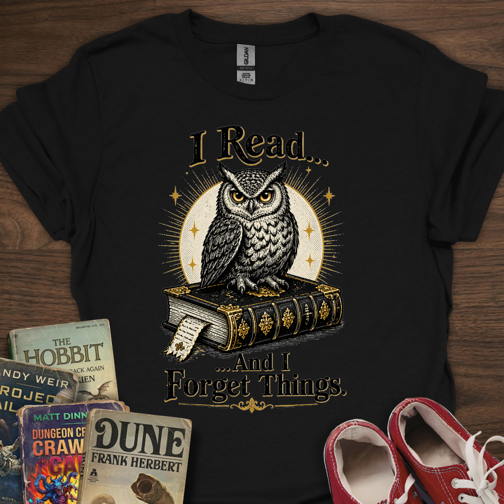 I Read And I Forget Owl T-Shirt