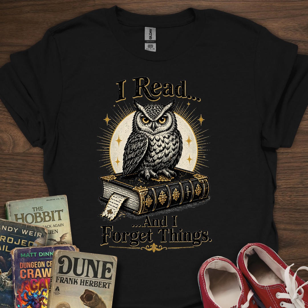 I Read And I Forget Owl T-Shirt
