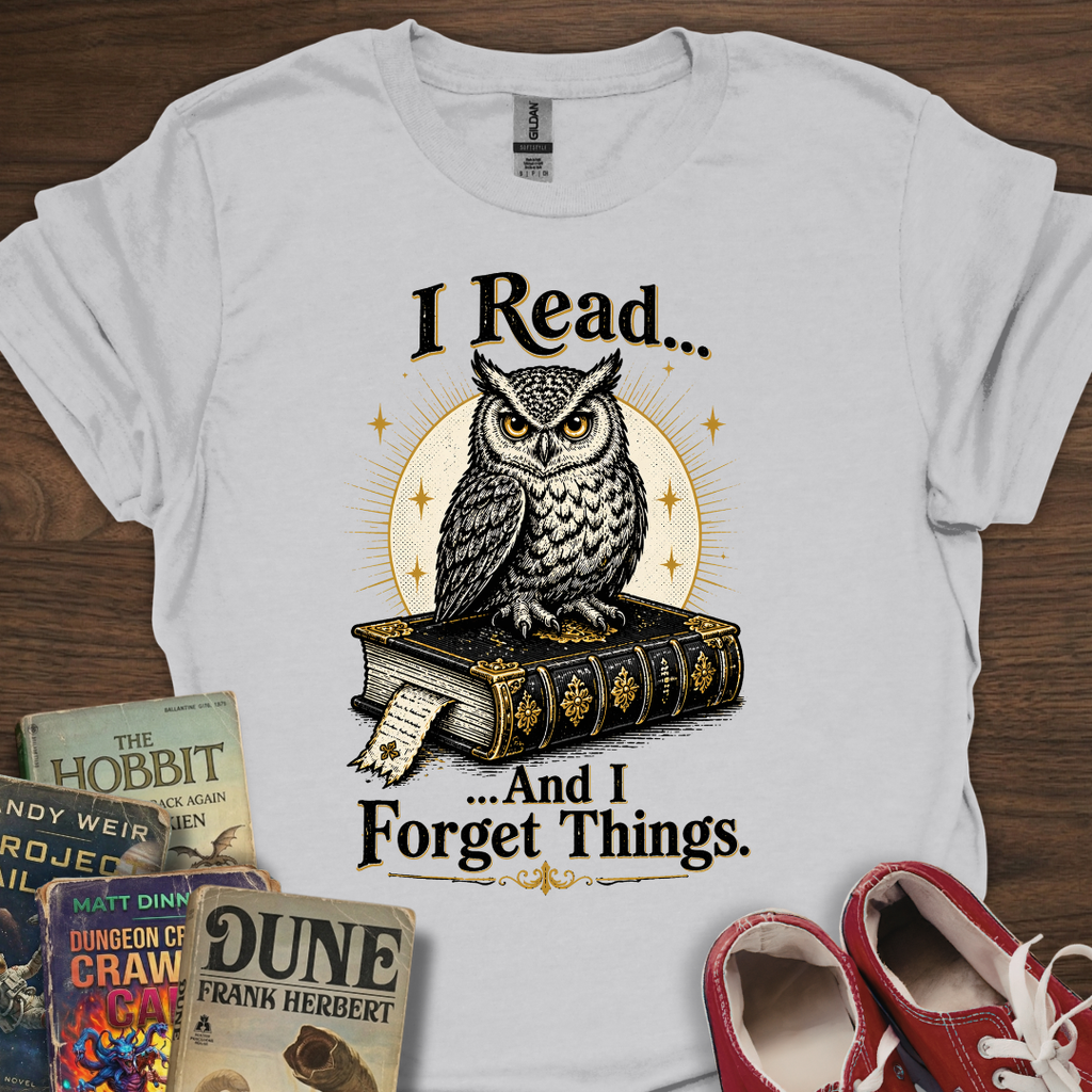 I Read And I Forget Owl T-Shirt