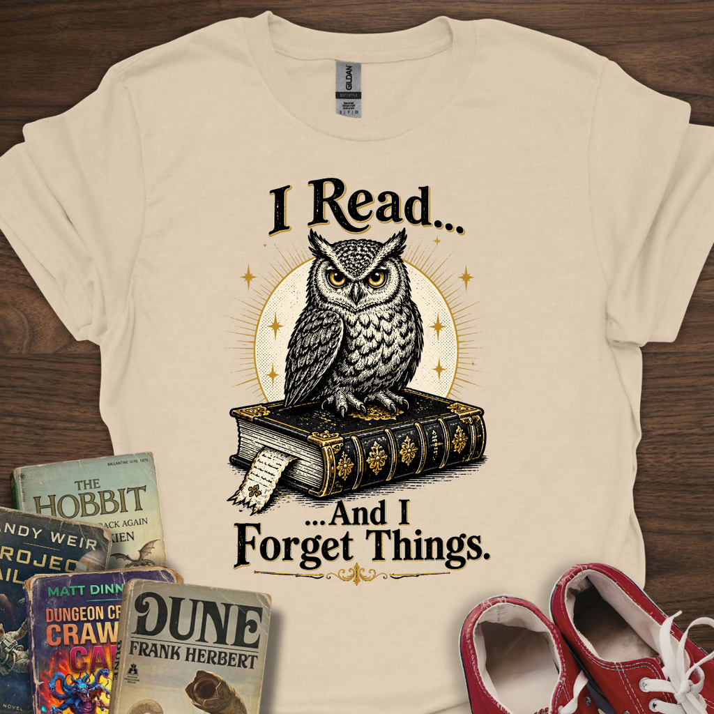 I Read And I Forget Owl T-Shirt