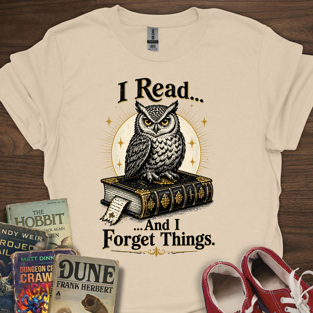 I Read And I Forget Owl T-Shirt