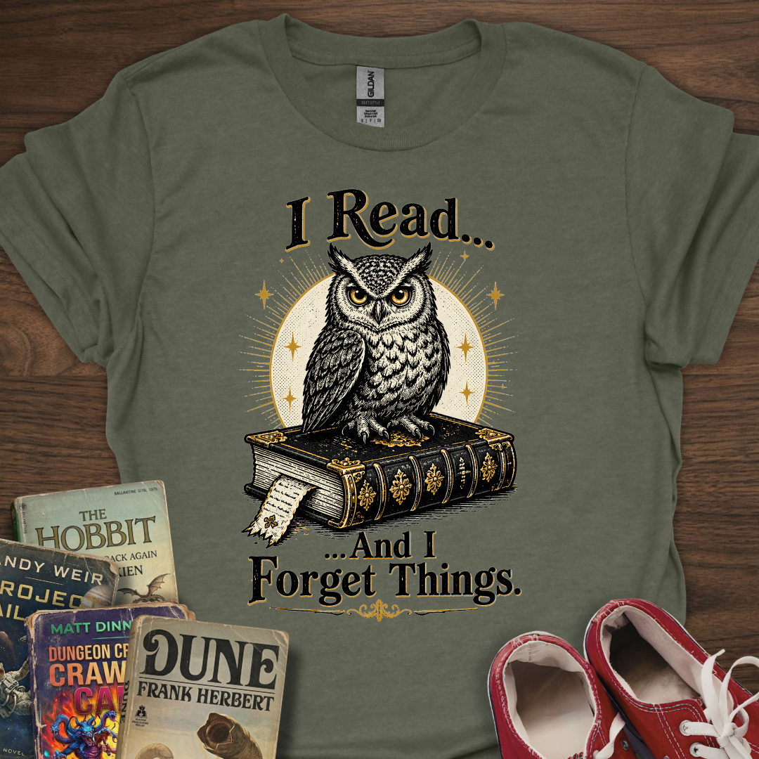 I Read And I Forget Owl T-Shirt