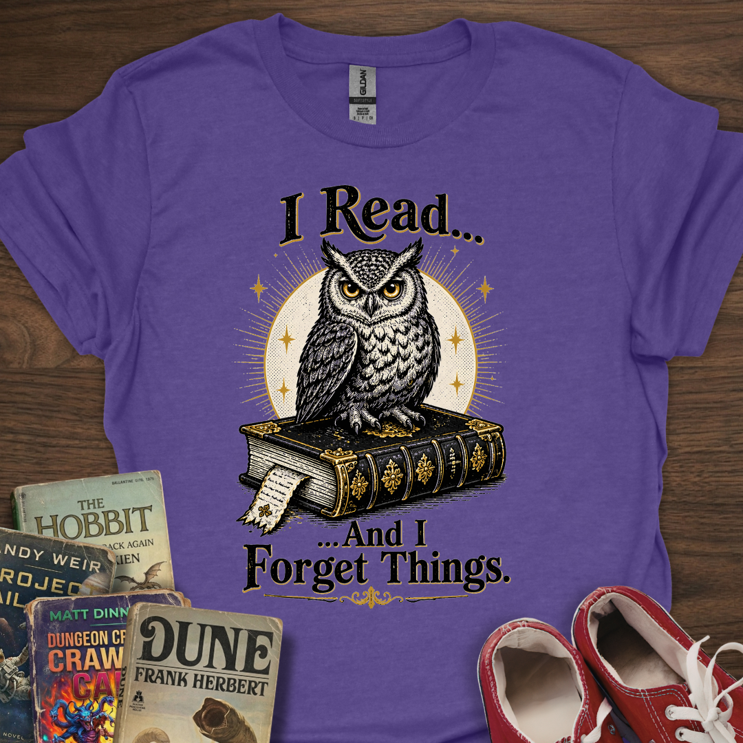 I Read And I Forget Owl T-Shirt