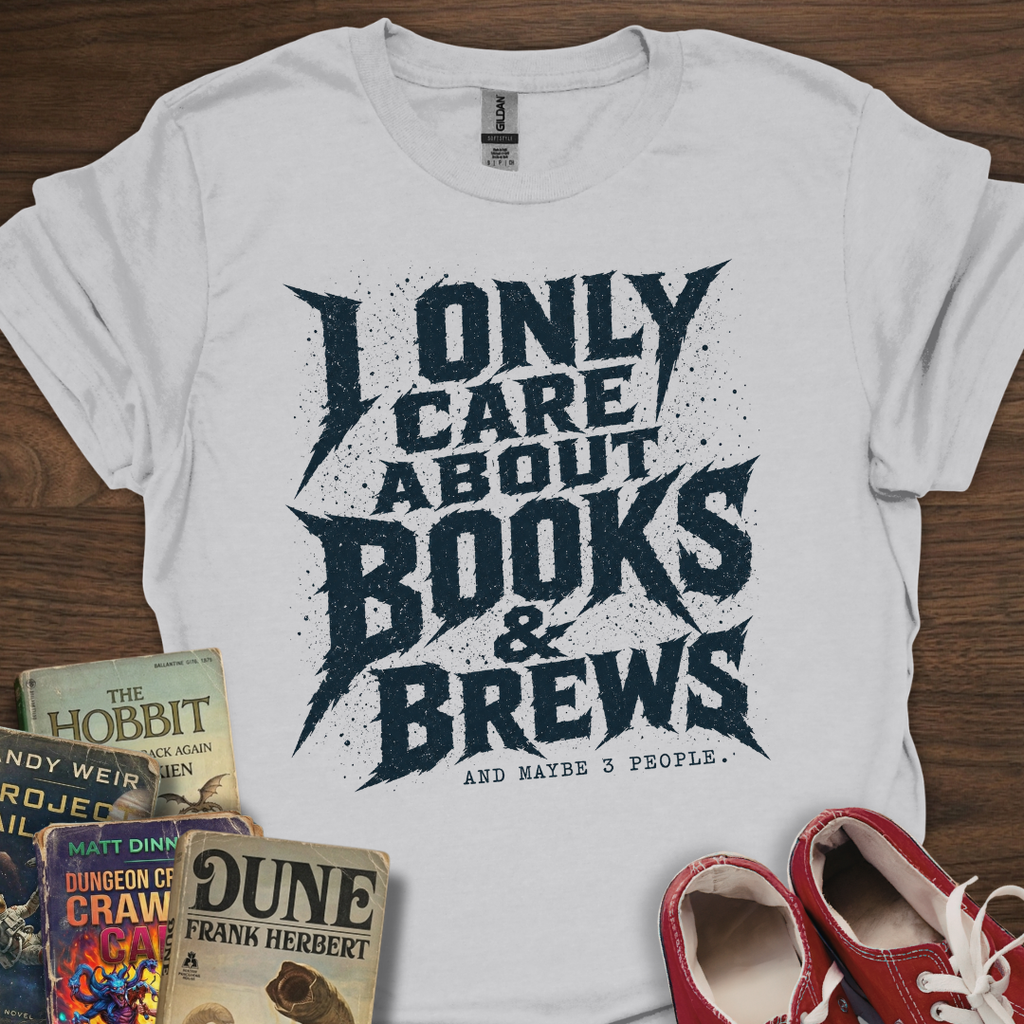 Books Brews And Three People T-Shirt