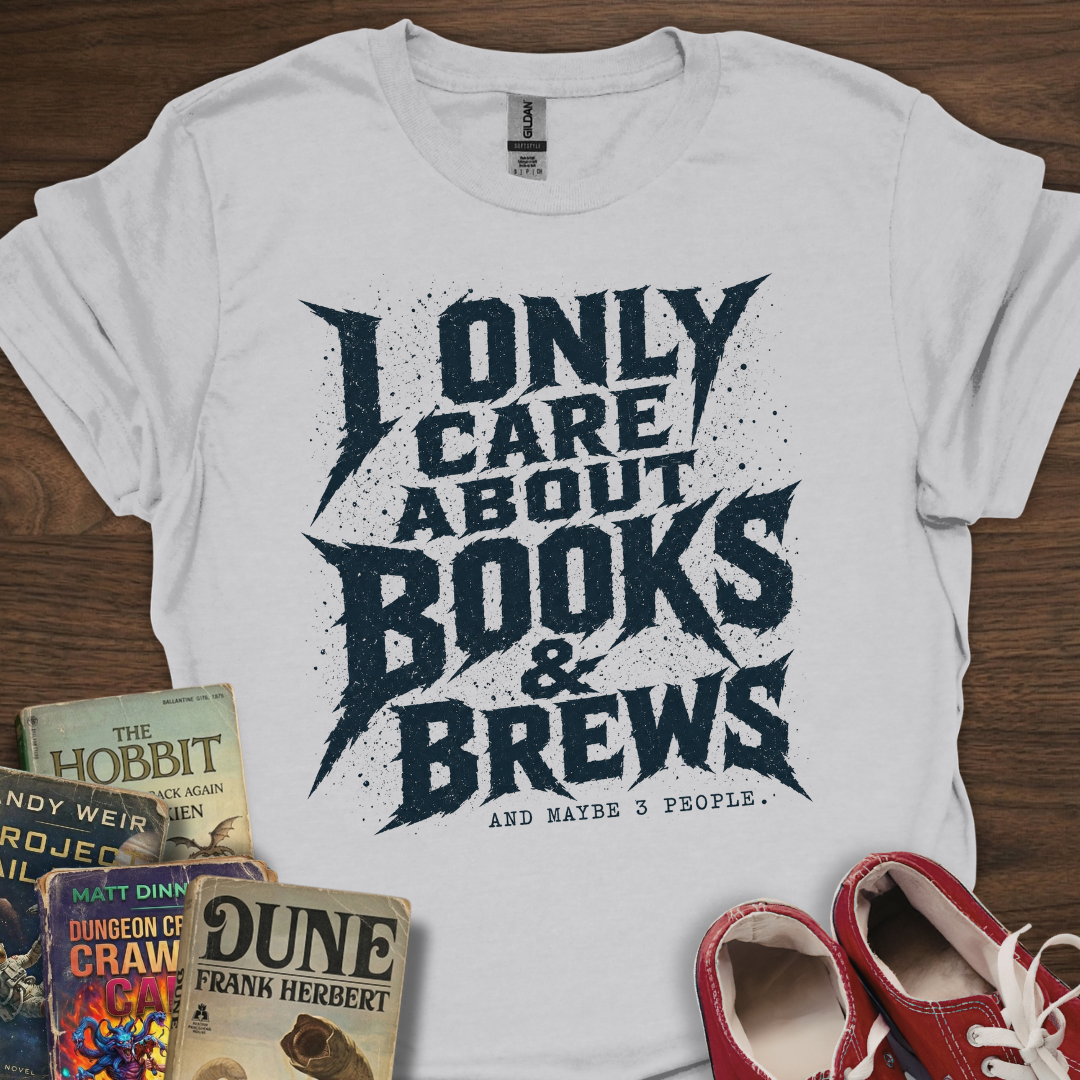 Books Brews And Three People T-Shirt