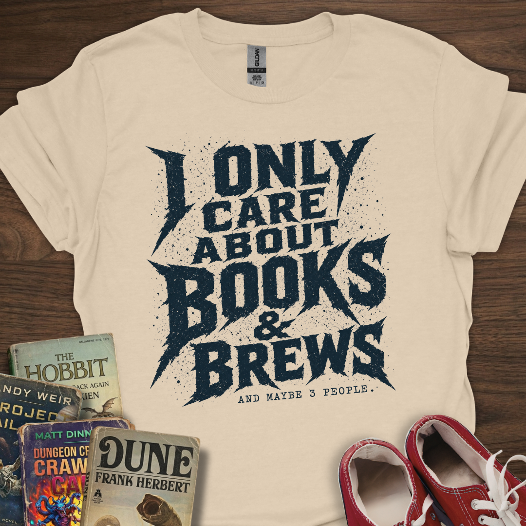 Books Brews And Three People T-Shirt