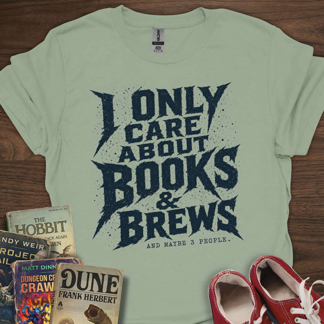 Books Brews And Three People T-Shirt