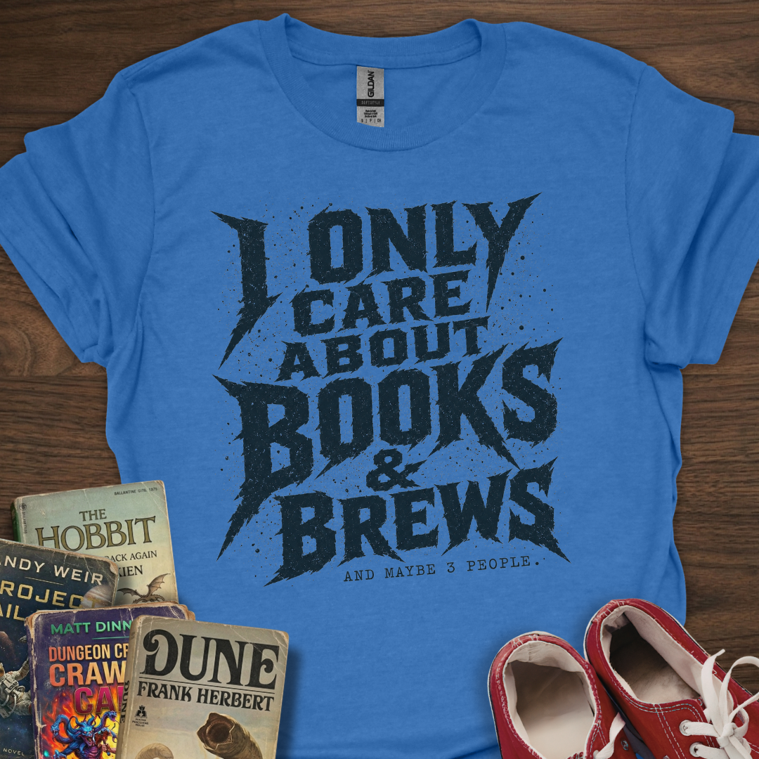Books Brews And Three People T-Shirt