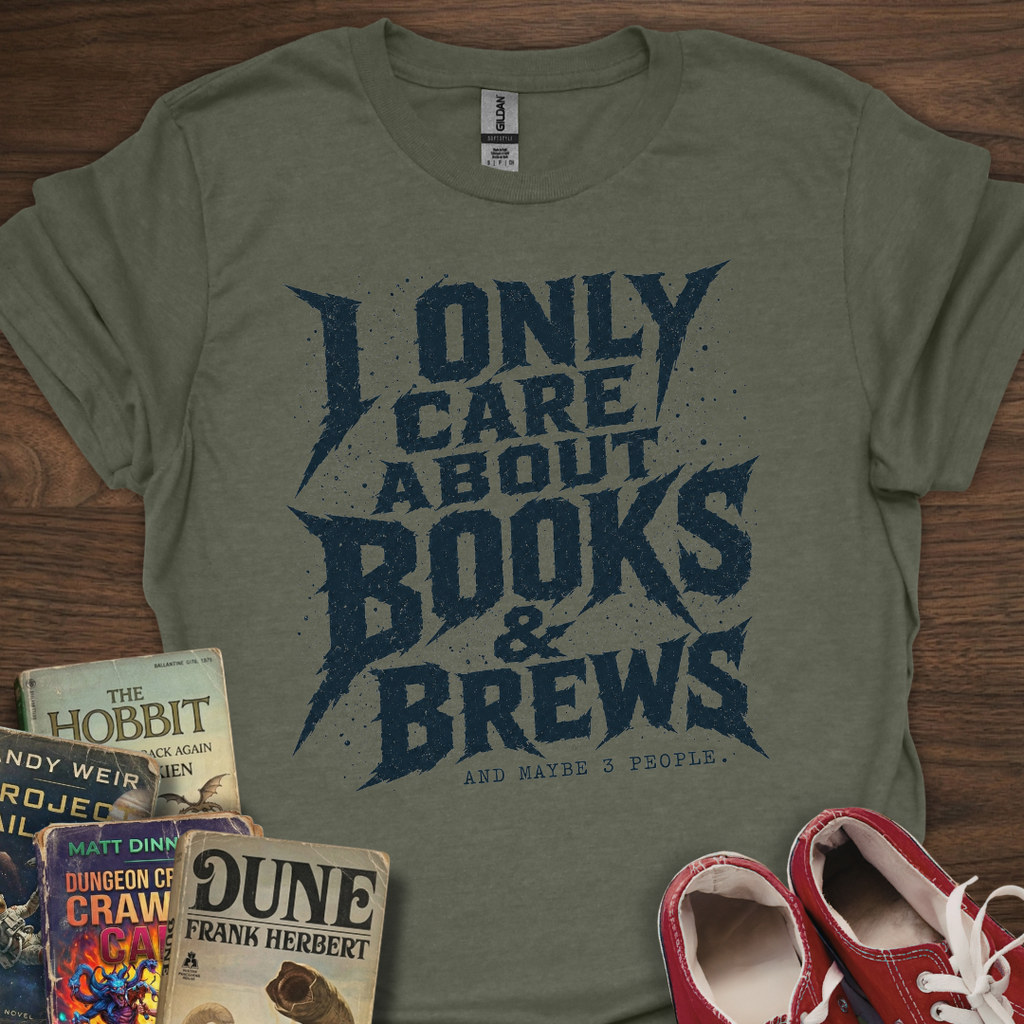 Books Brews And Three People T-Shirt
