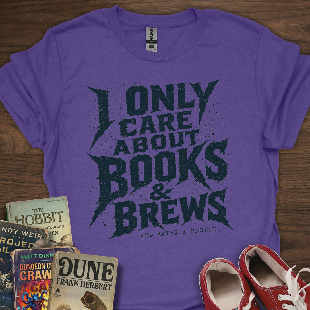 Books Brews And Three People T-Shirt
