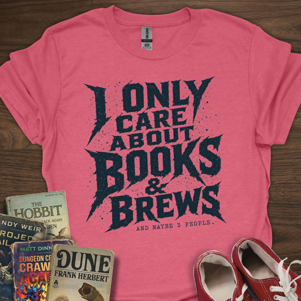 Books Brews And Three People T-Shirt