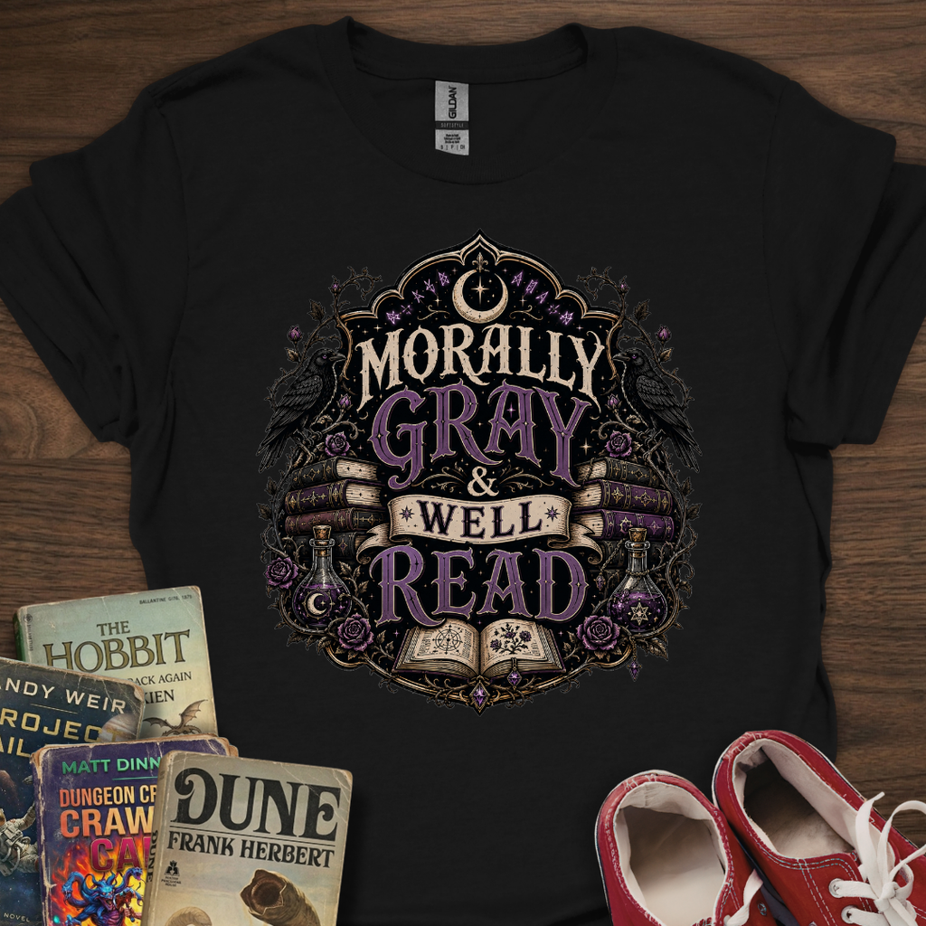 Gray Well Read T-Shirt