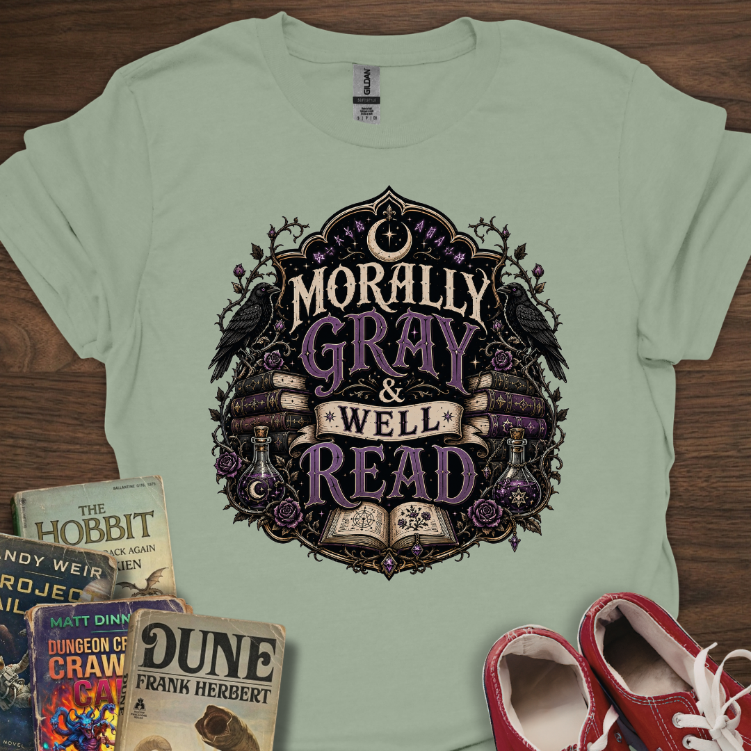 Gray Well Read T-Shirt