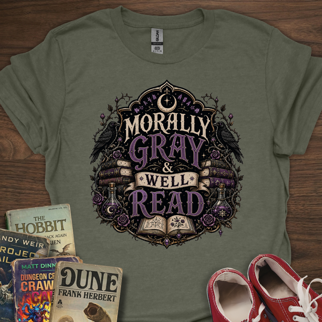 Gray Well Read T-Shirt