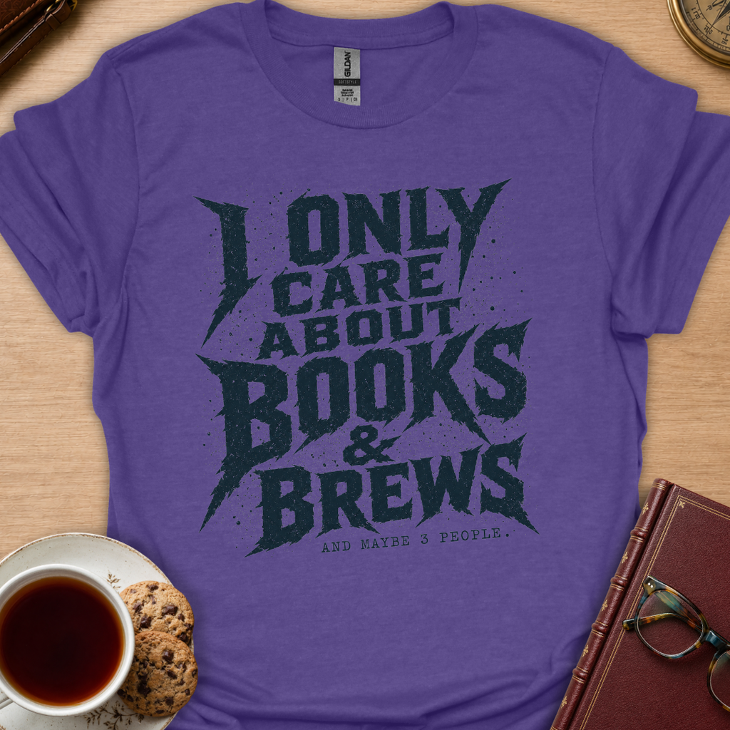 Books Brews And Three People T-Shirt