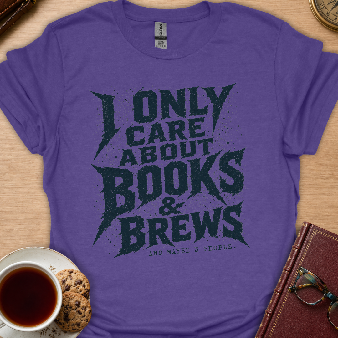 Books Brews And Three People T-Shirt