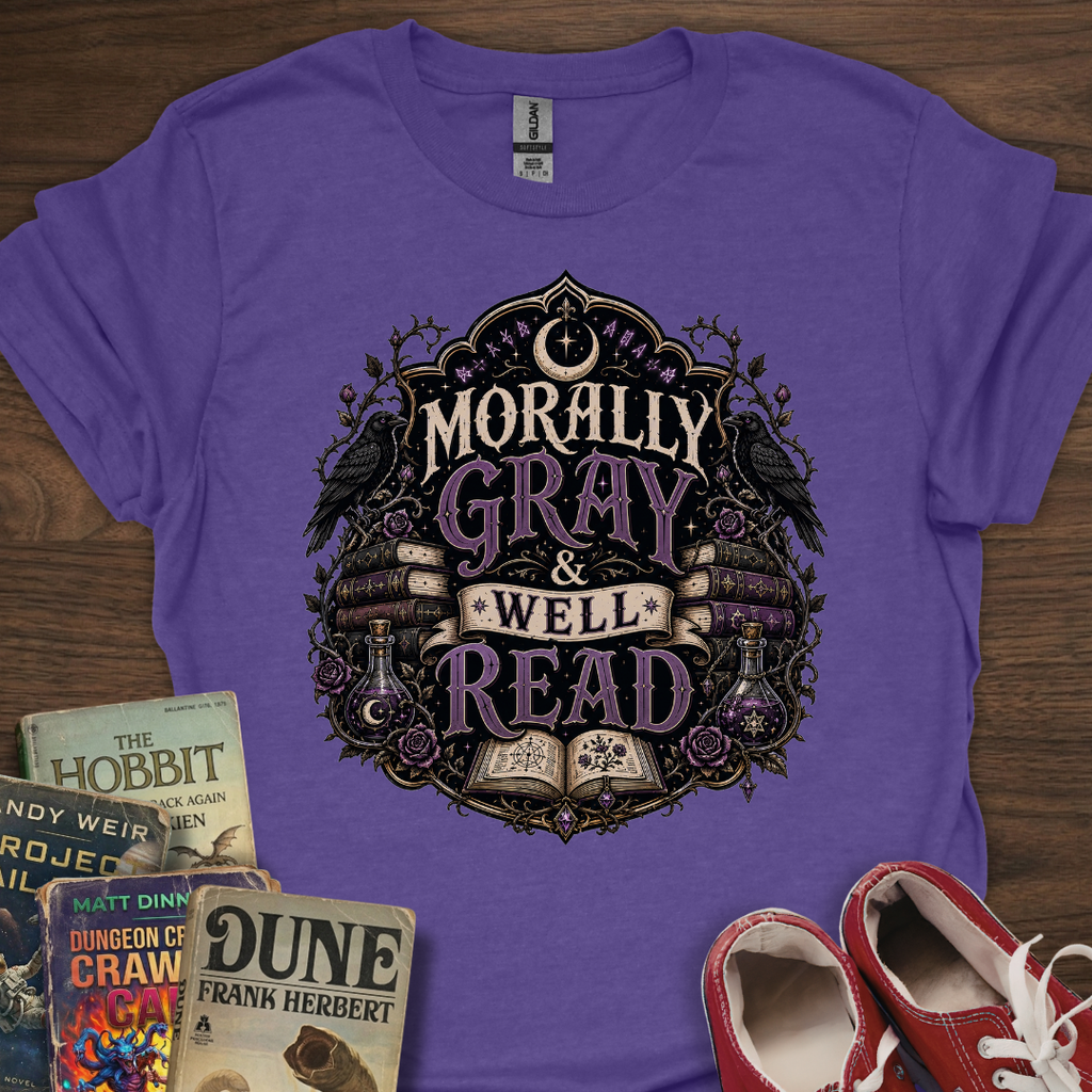 Gray Well Read T-Shirt