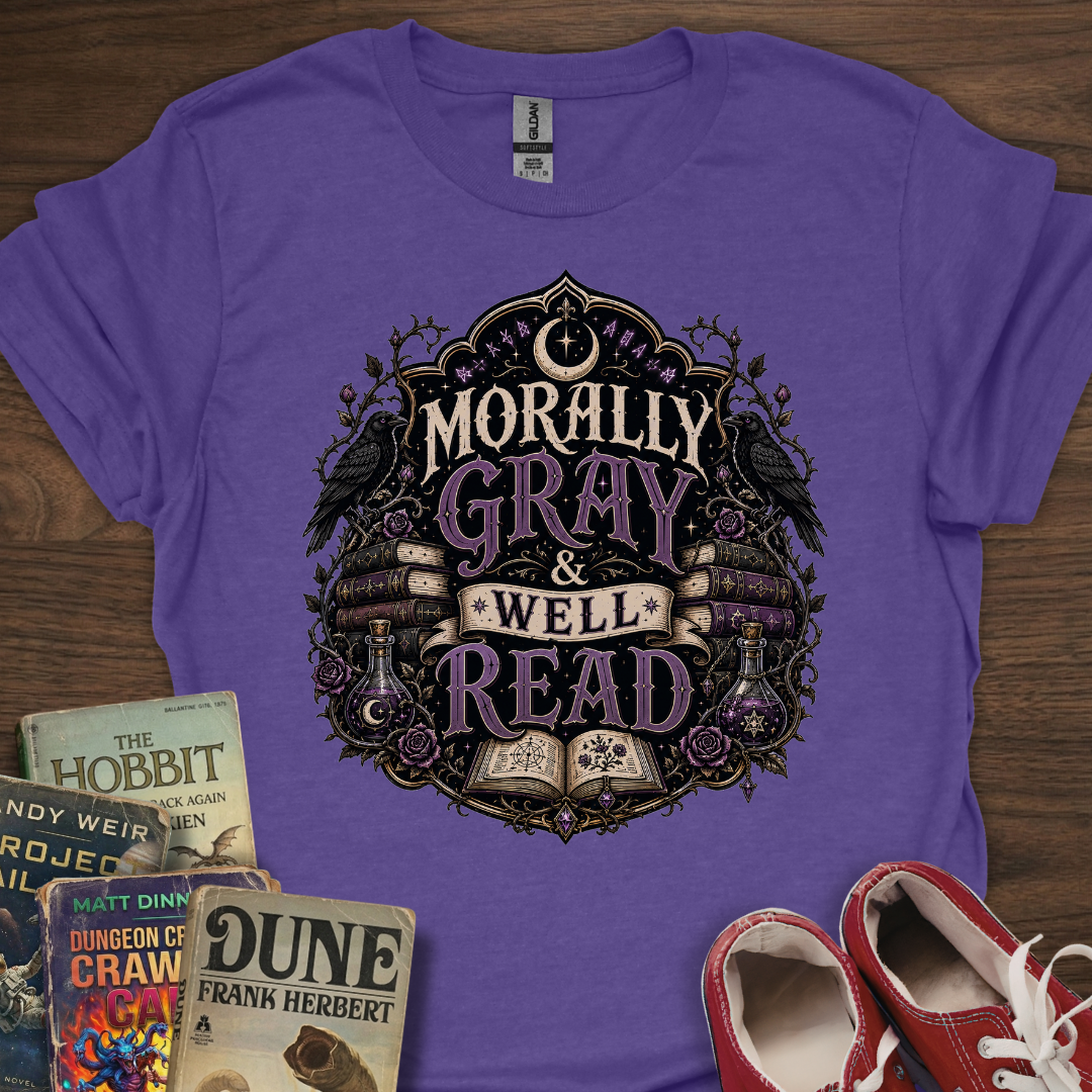 Gray Well Read T-Shirt
