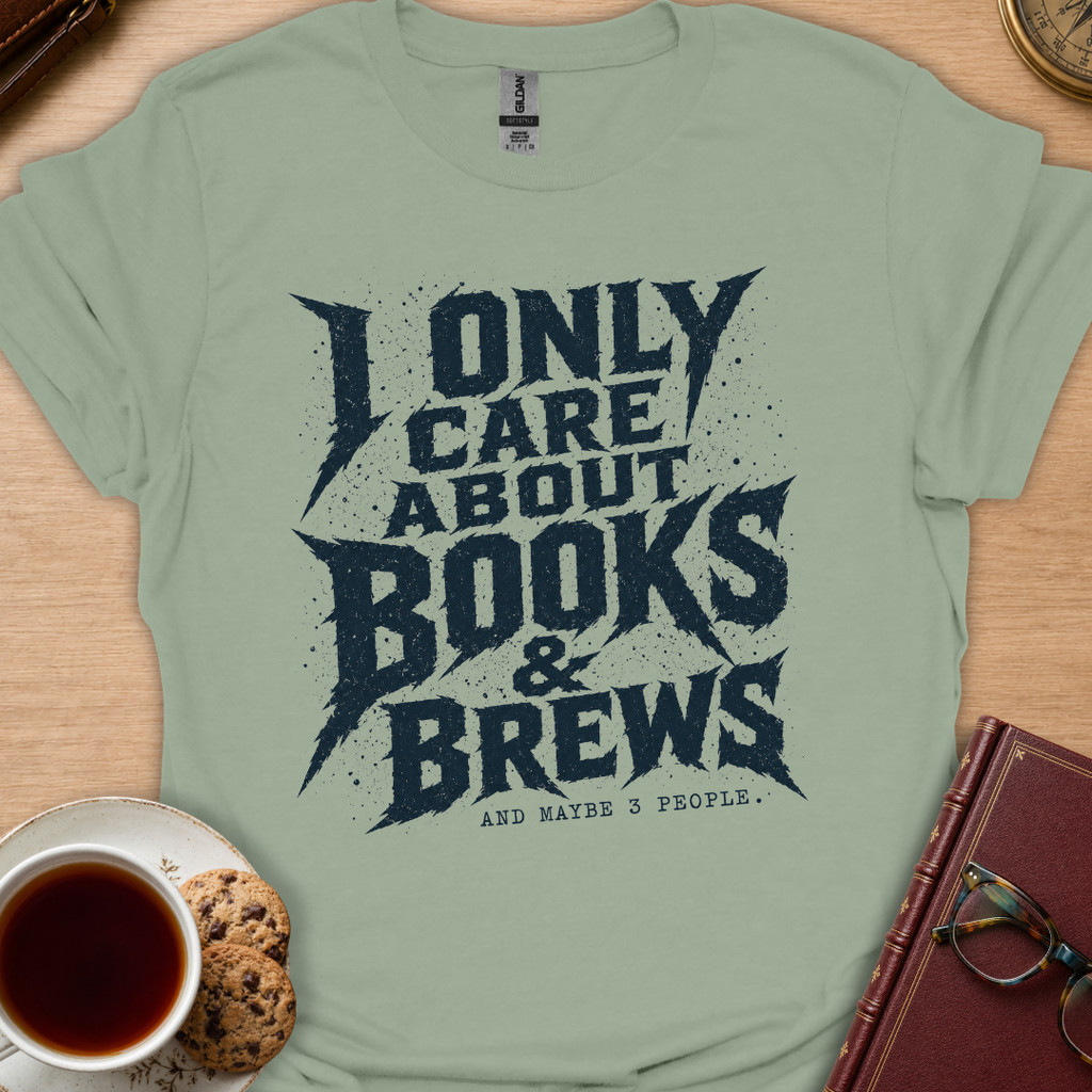 Books Brews And Three People T-Shirt