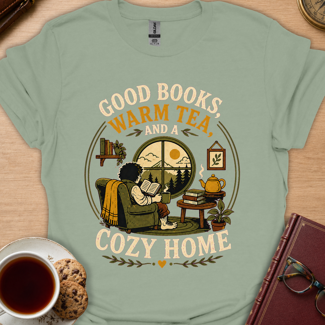 Good Books Cozy Home T-Shirt