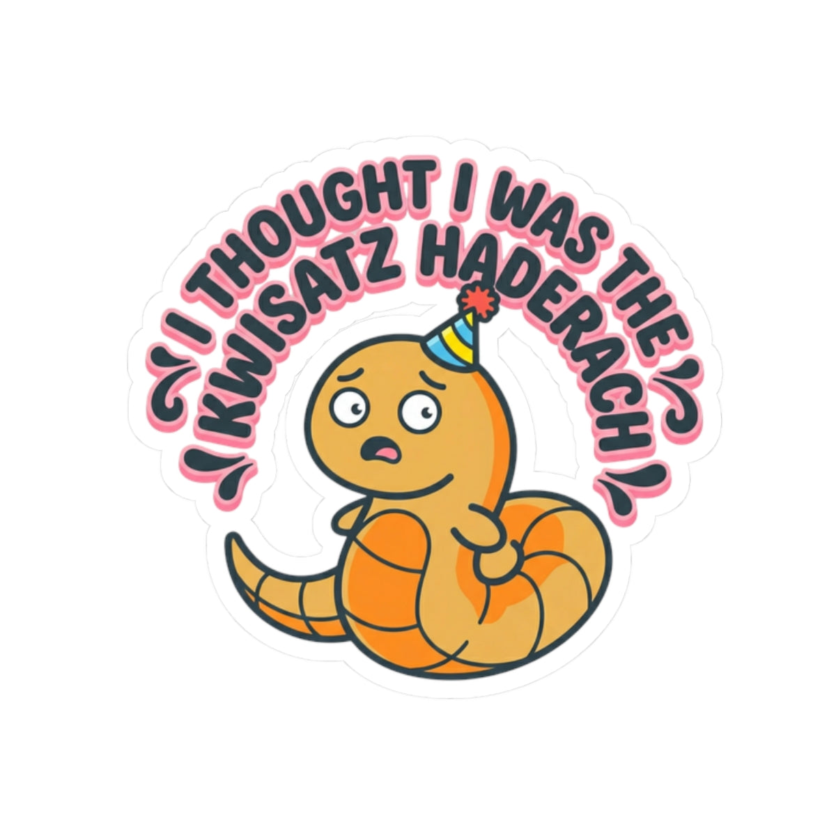 Sad Worm Sticker