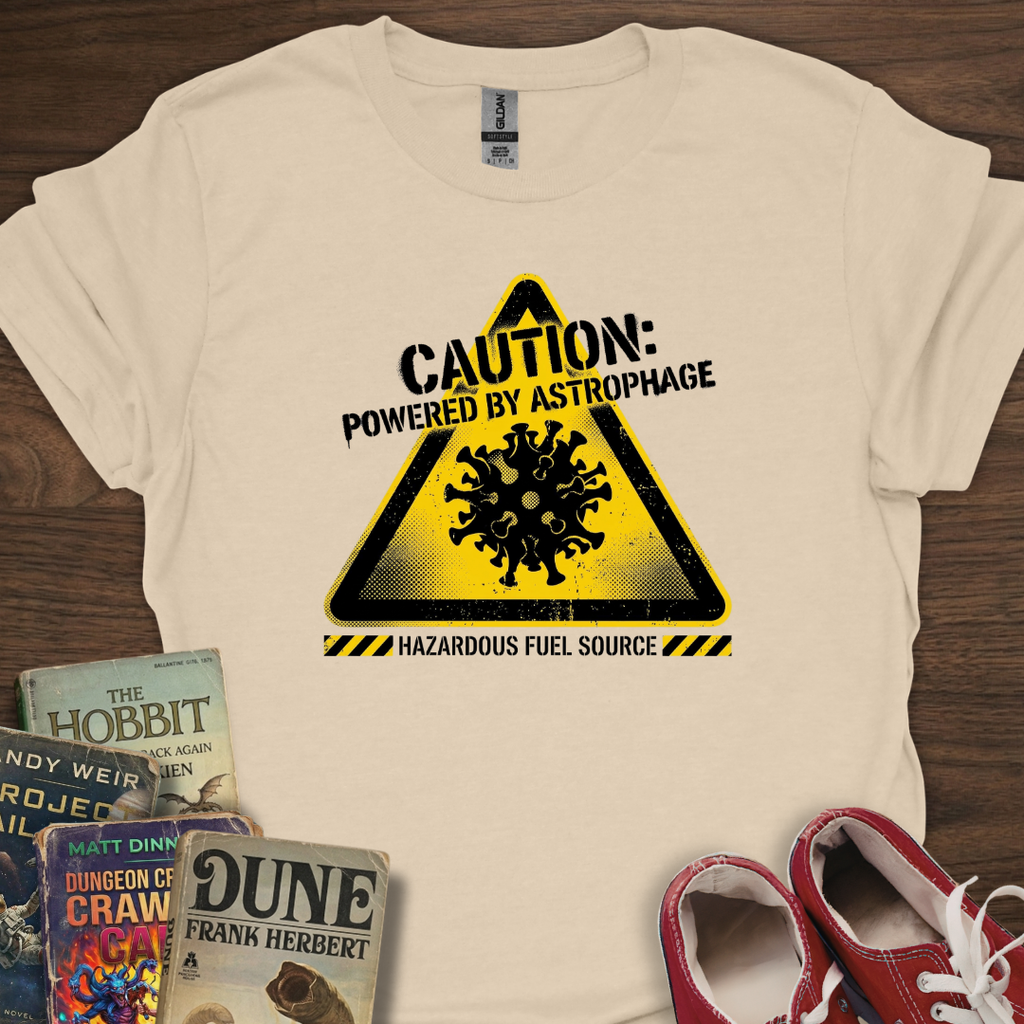Caution: Powered By Astrophage T-Shirt