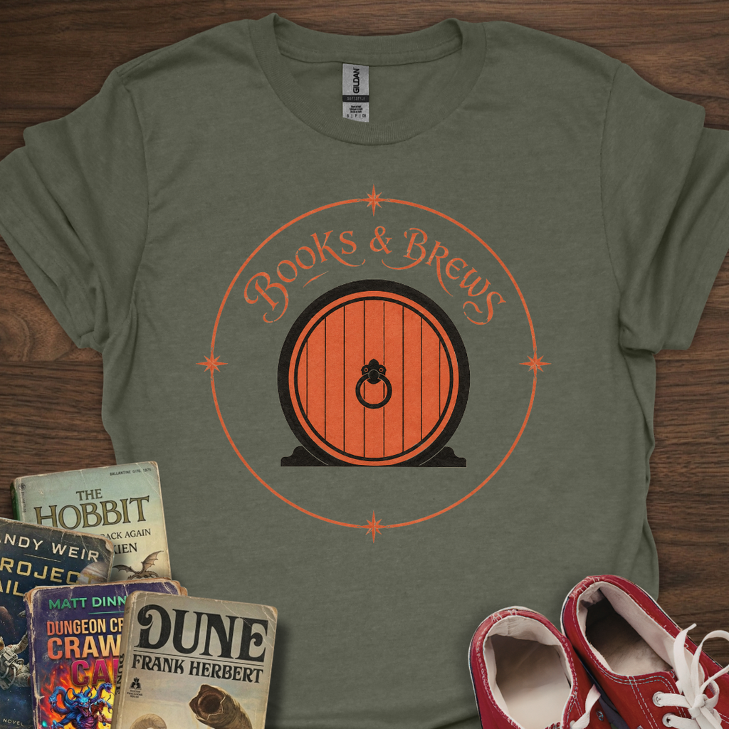 Books And Brews Door T-Shirt