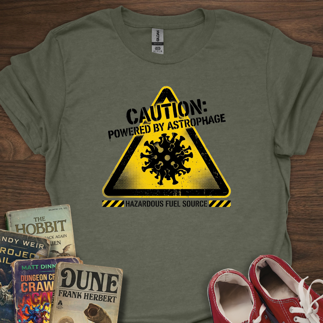 Caution: Powered By Astrophage T-Shirt