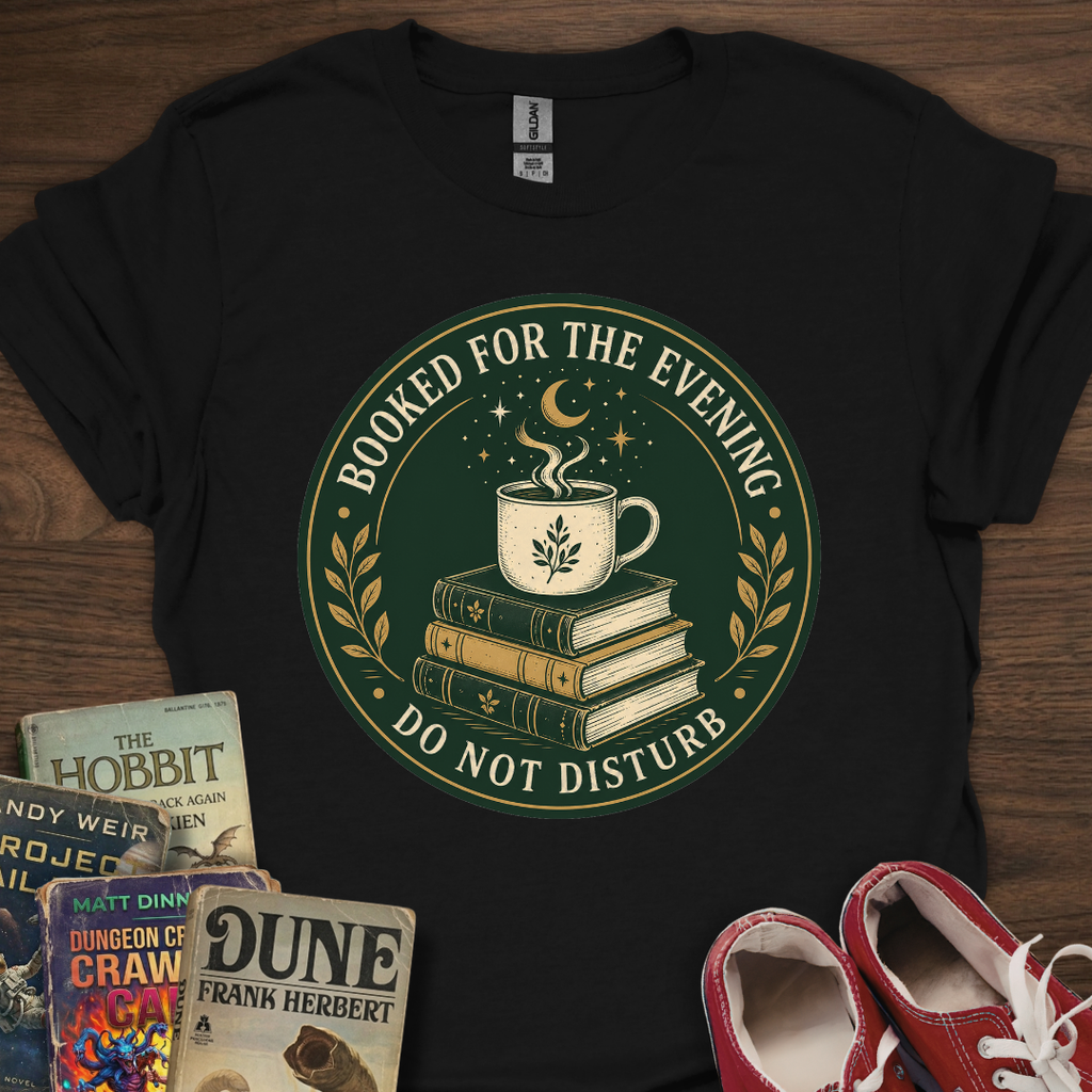 Booked For Evening Badge T-Shirt