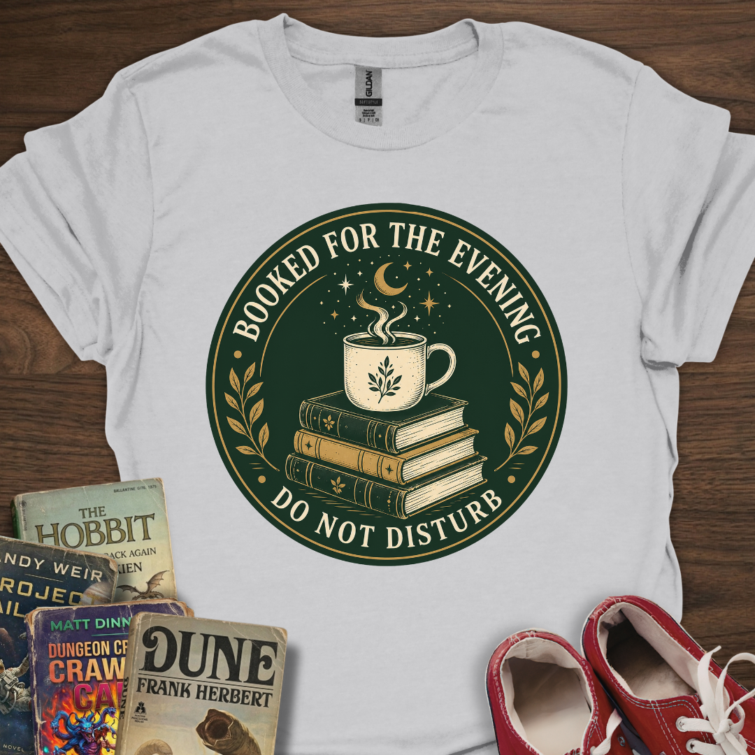 Booked For Evening Badge T-Shirt