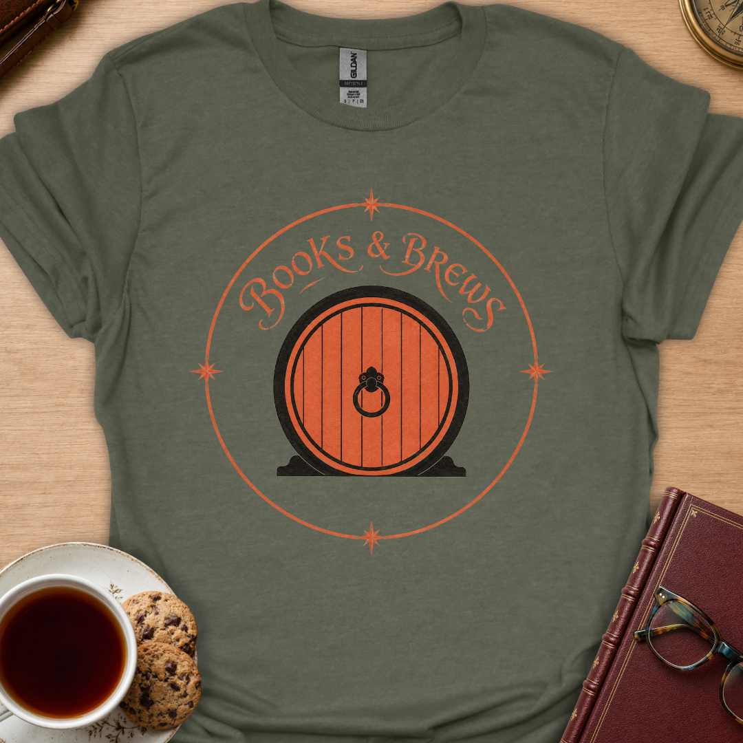 Books And Brews Door T-Shirt