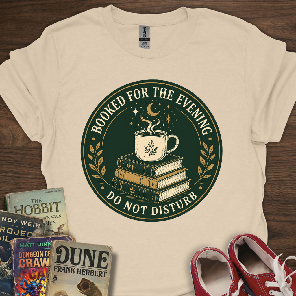 Booked For Evening Badge T-Shirt