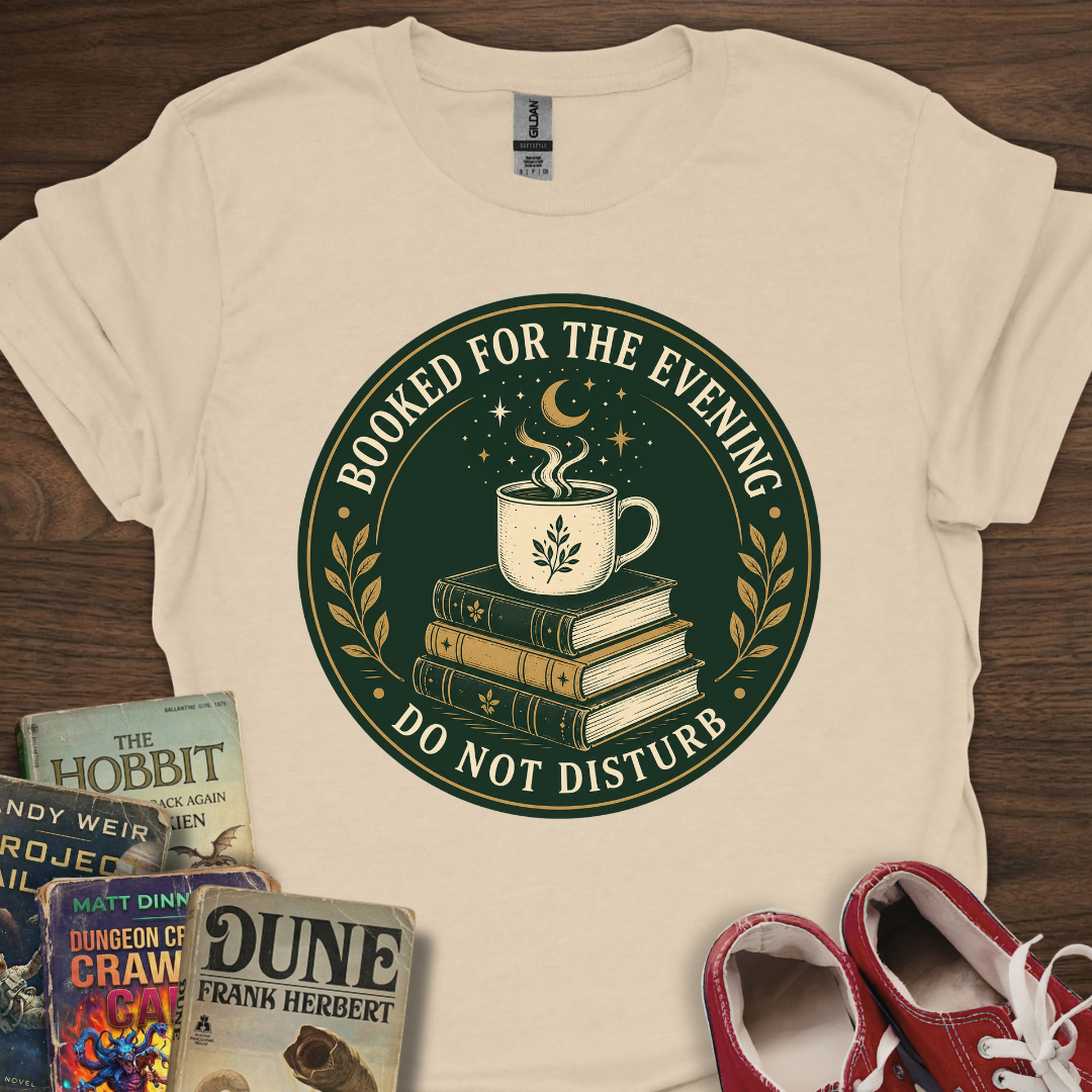 Booked For Evening Badge T-Shirt