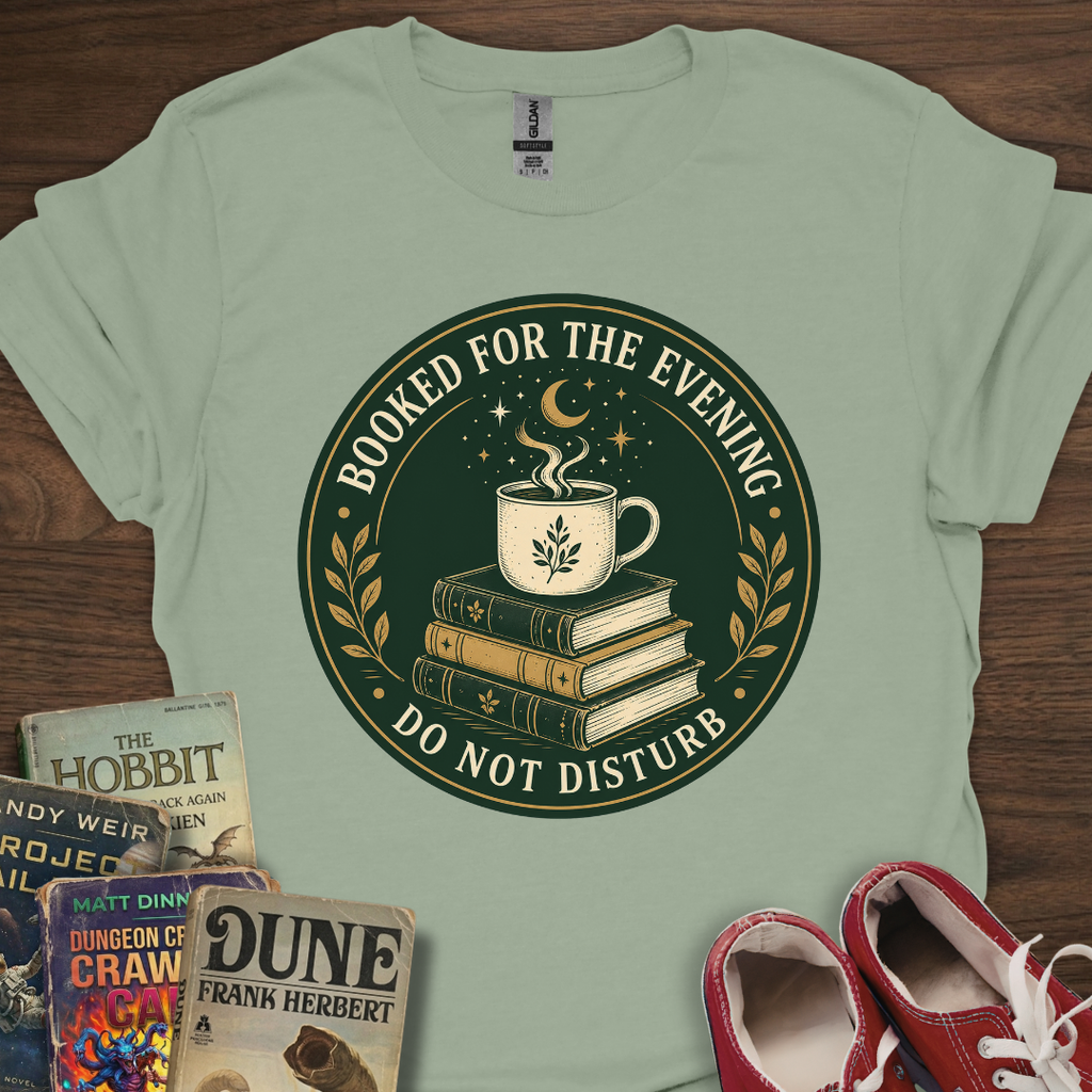 Booked For Evening Badge T-Shirt