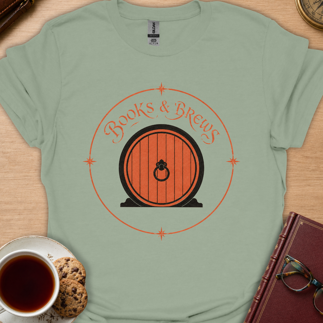 Books And Brews Door T-Shirt