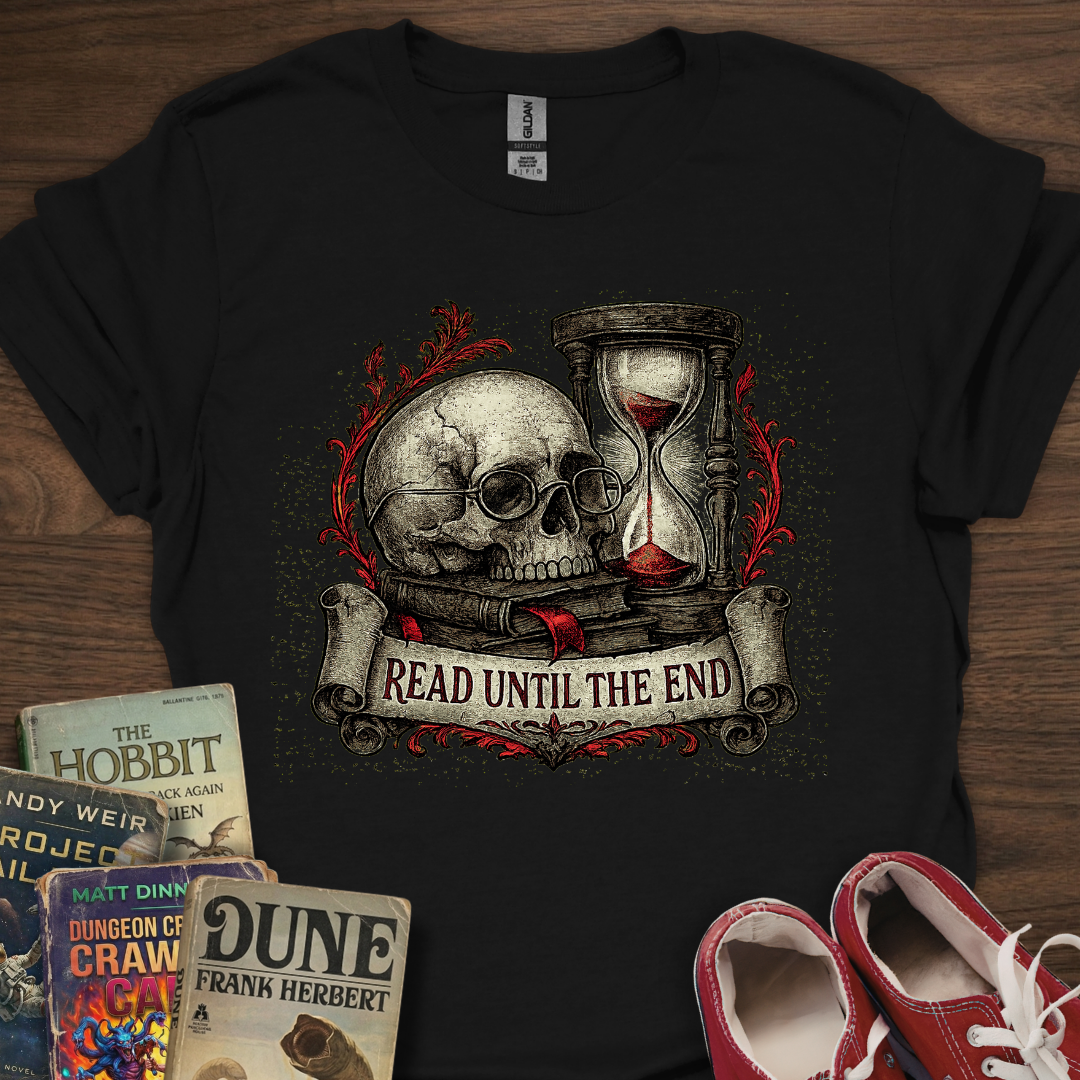 Read Until The End Skull T-Shirt